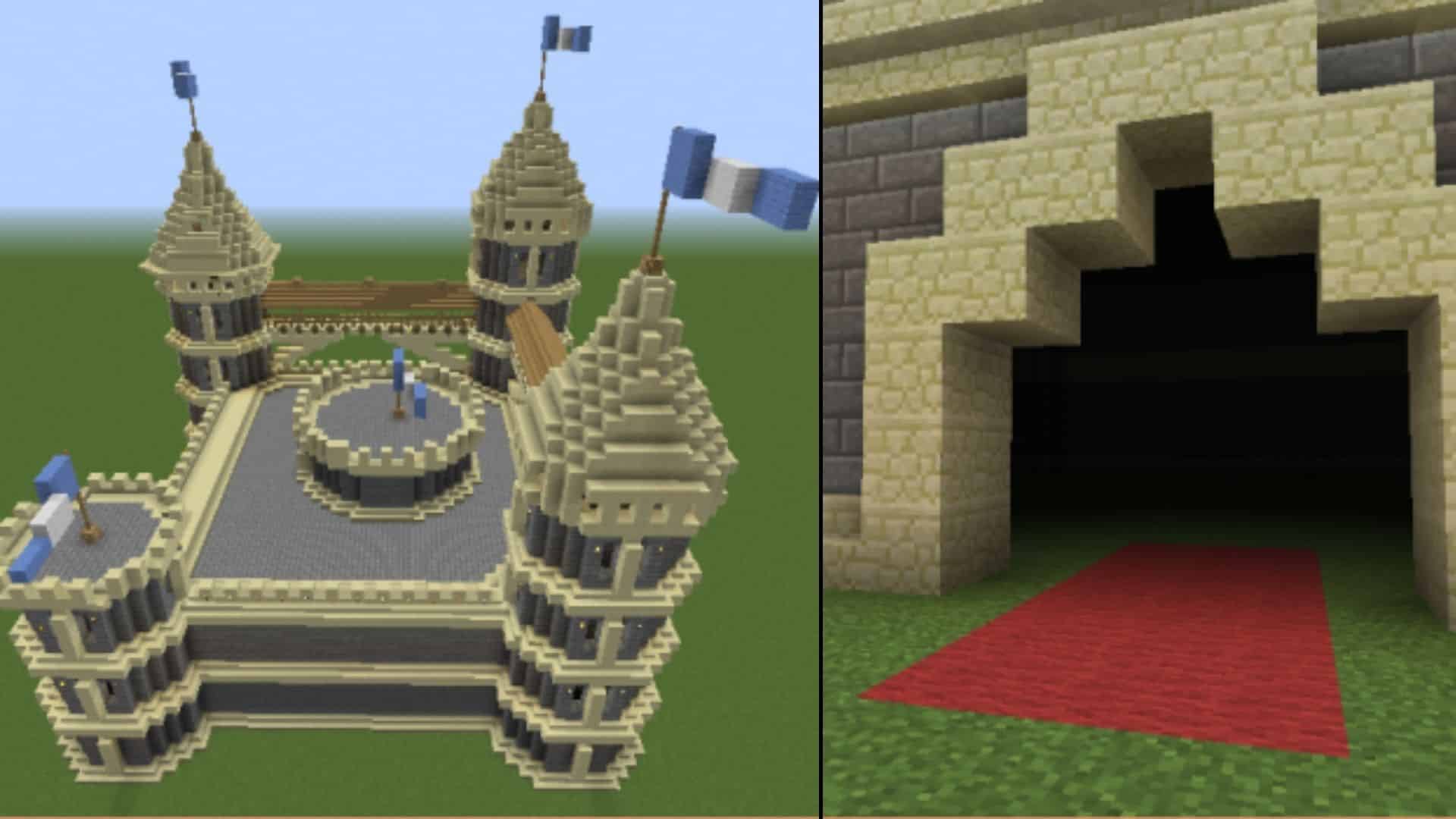 minecraft castle blueprints step by step