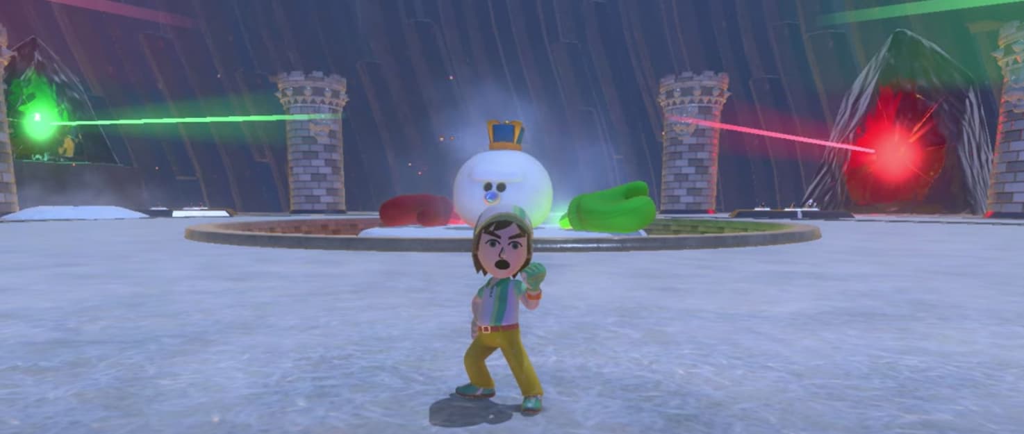 Mario Gold Super Rush snow king boss