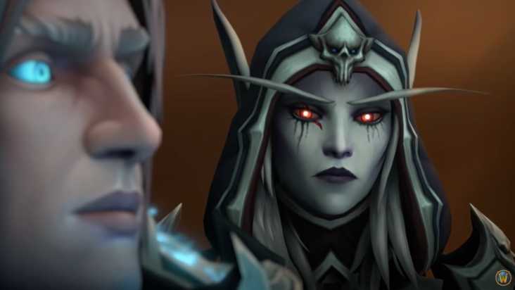 WoW Shadowlands Sylvanas and corrupted Anduin