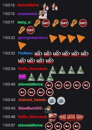 Snoop Dogg's chat in emote only mode