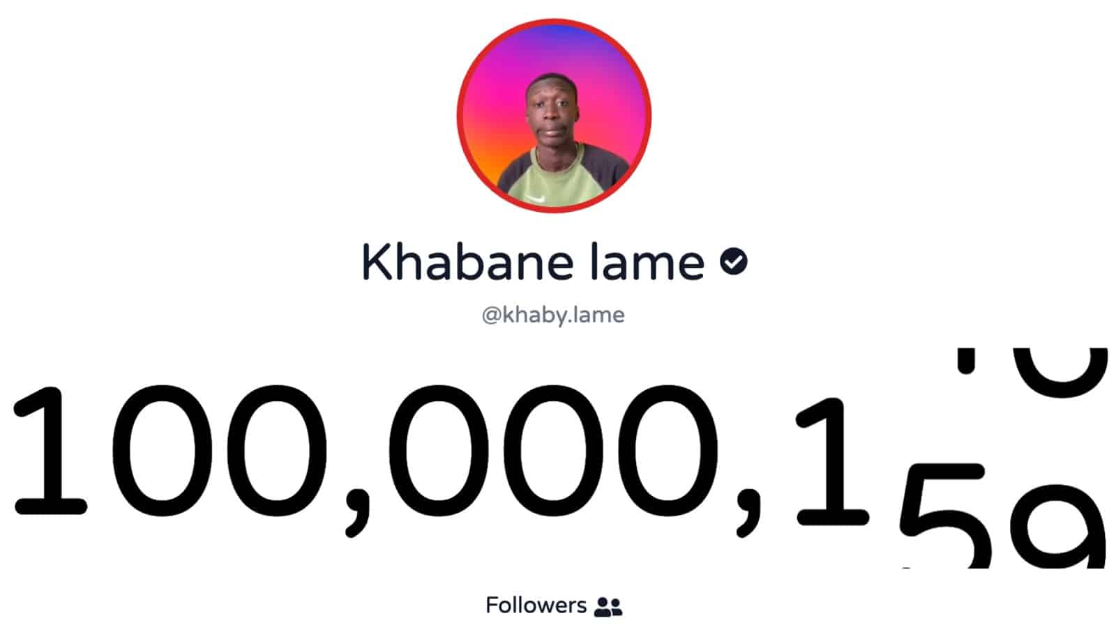 Khaby Lame hits 100 million TikTok followers