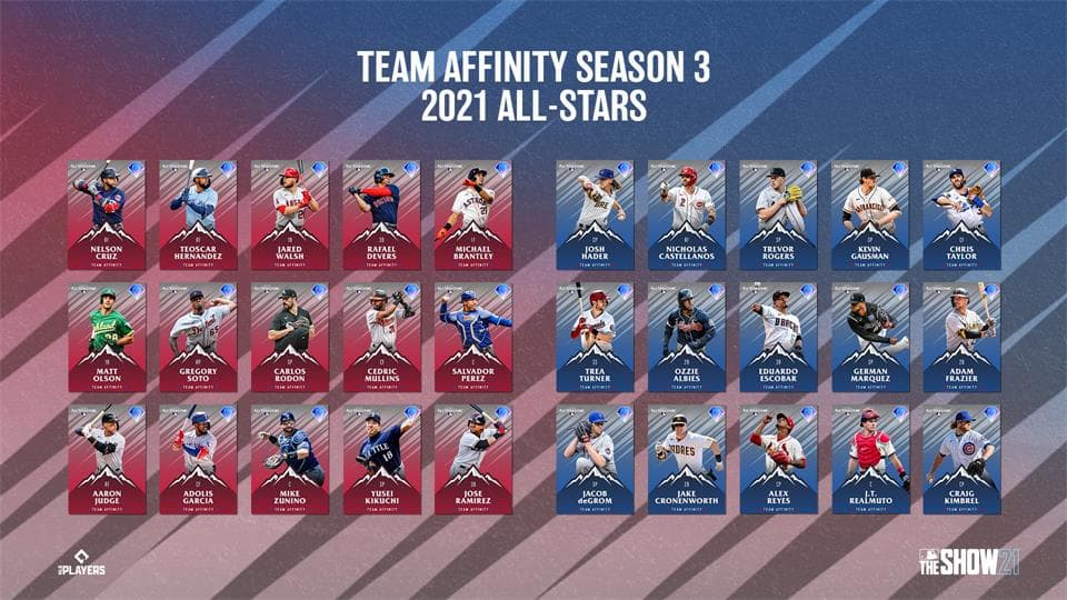 MLB The Show 21 - Team Affinity Season 2 Program and Players