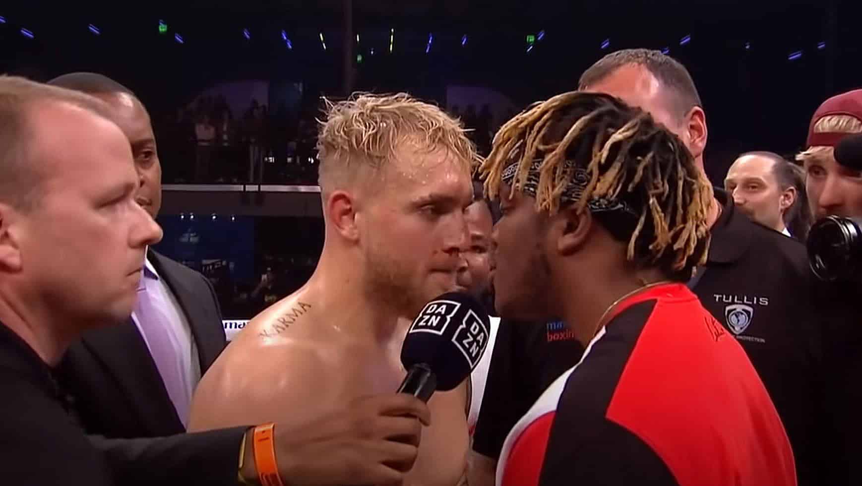 Jake Paul KSI faceoff