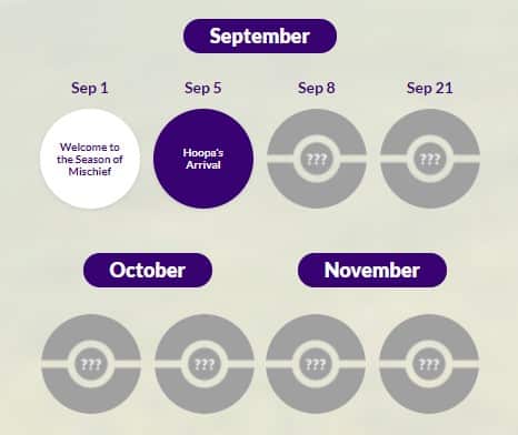 Mischief Schedule