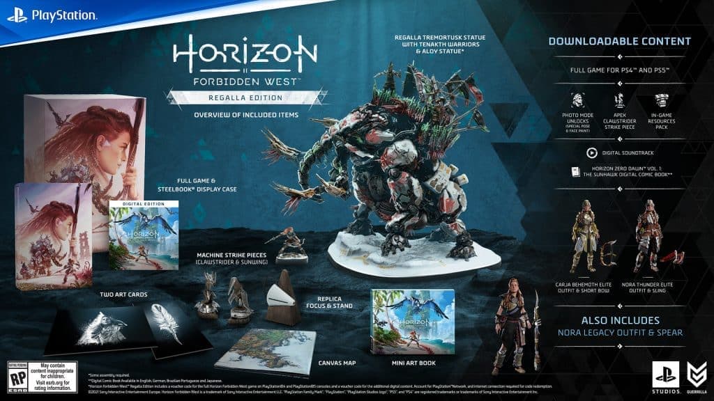 An image of the Regalla pre-order edition for Horizon Forbidden West