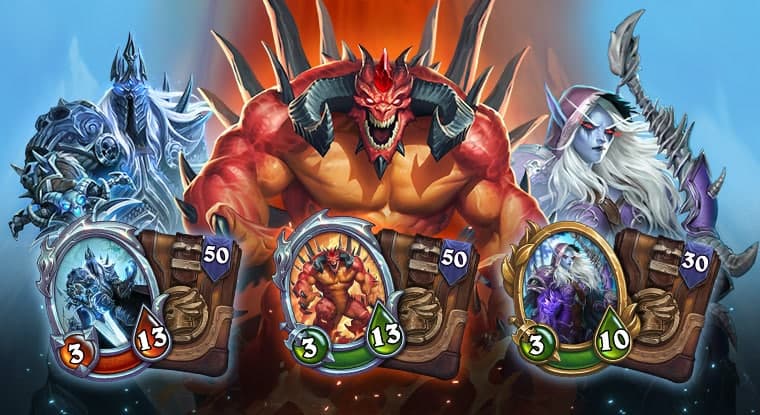 Hearthstone Mercenaries Sylvanas Lich King Diablo packs