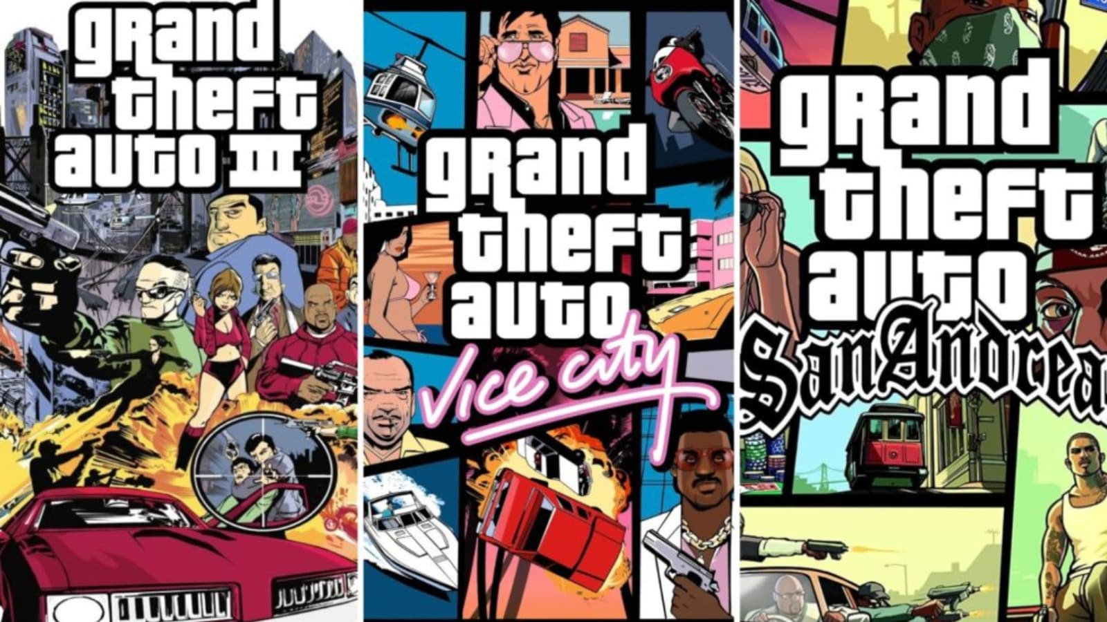 PS2 Grand Theft Auto The Trilogy Box Set San Andreas, Vice City, GTA 3