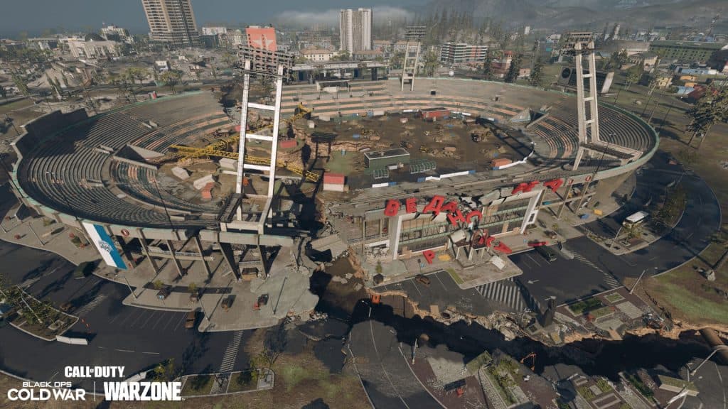 Warzone Stadium destroyed