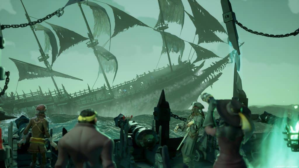 Sea of Thieves image showing a ghost ship, one of the best xbox game pass games