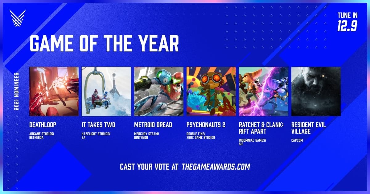 The 5 games that won the most Game of the Year awards in the