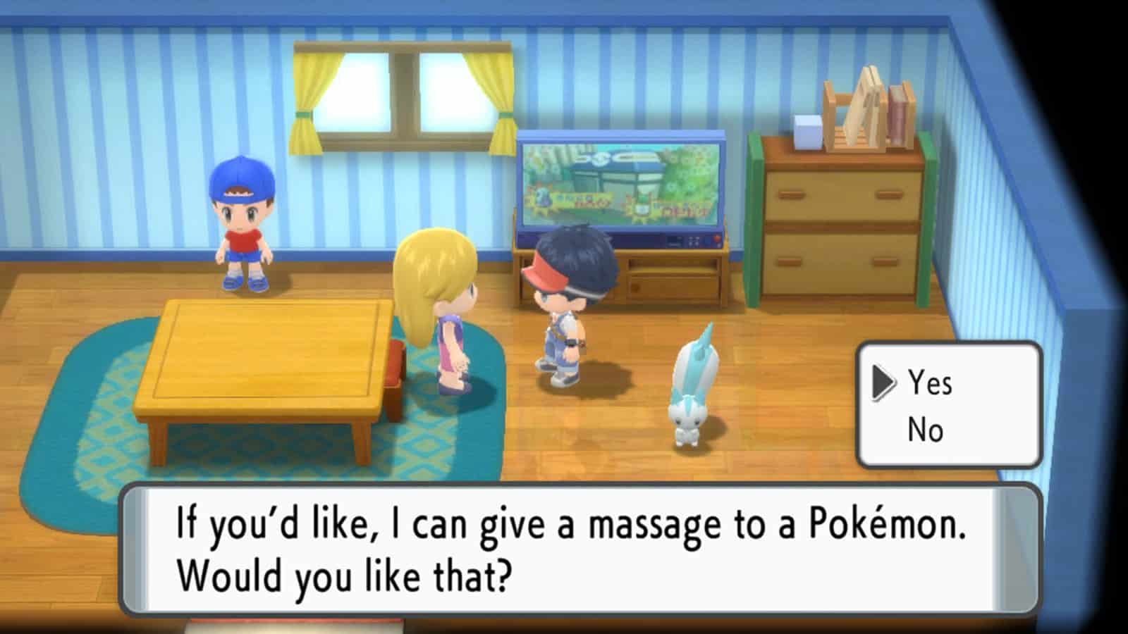 A Pokemon getting a massage in Brilliant Diamond and Shining Pearl
