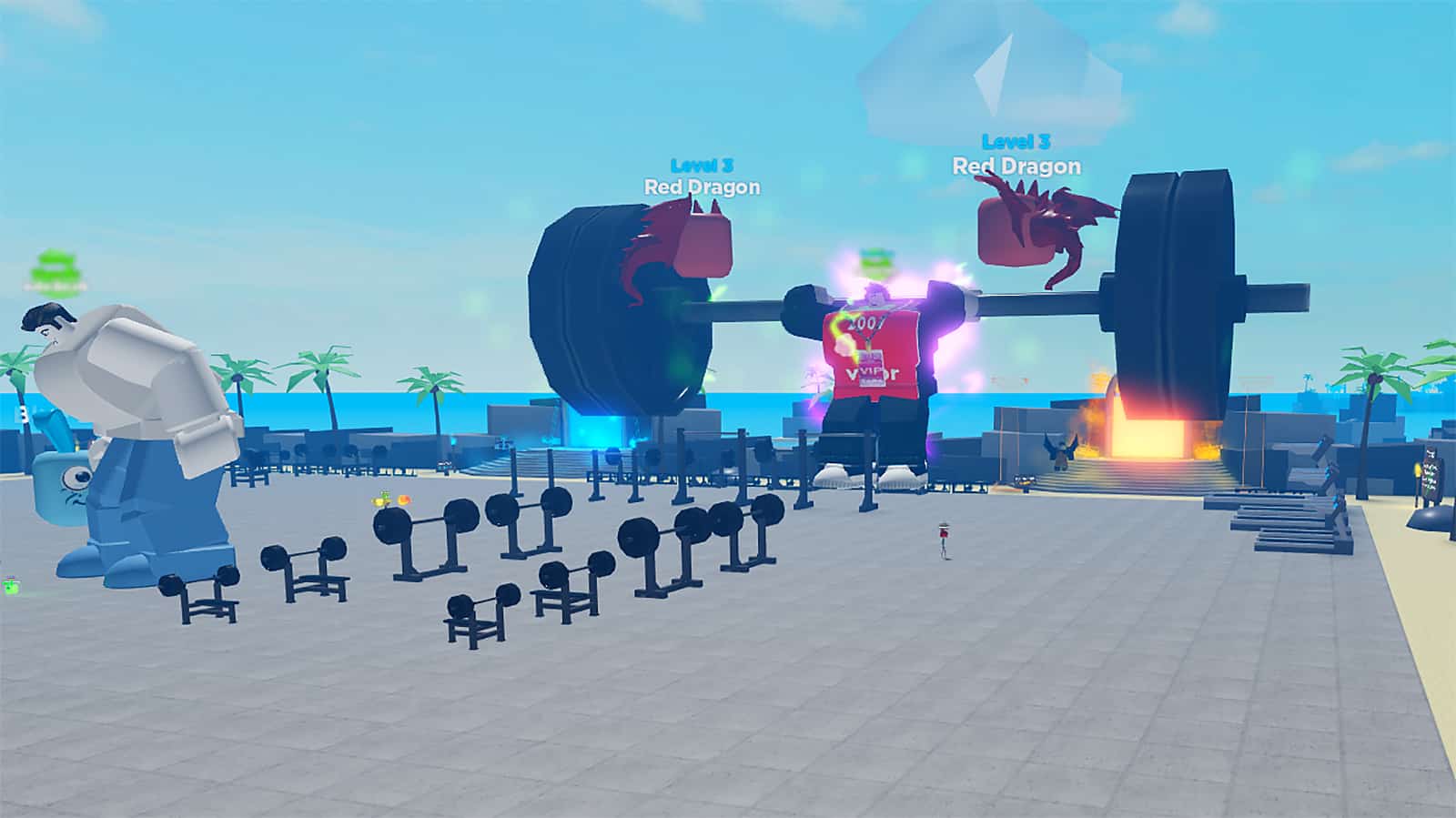 Roblox: Muscle Legends, terrorizing the lobby : r/roblox