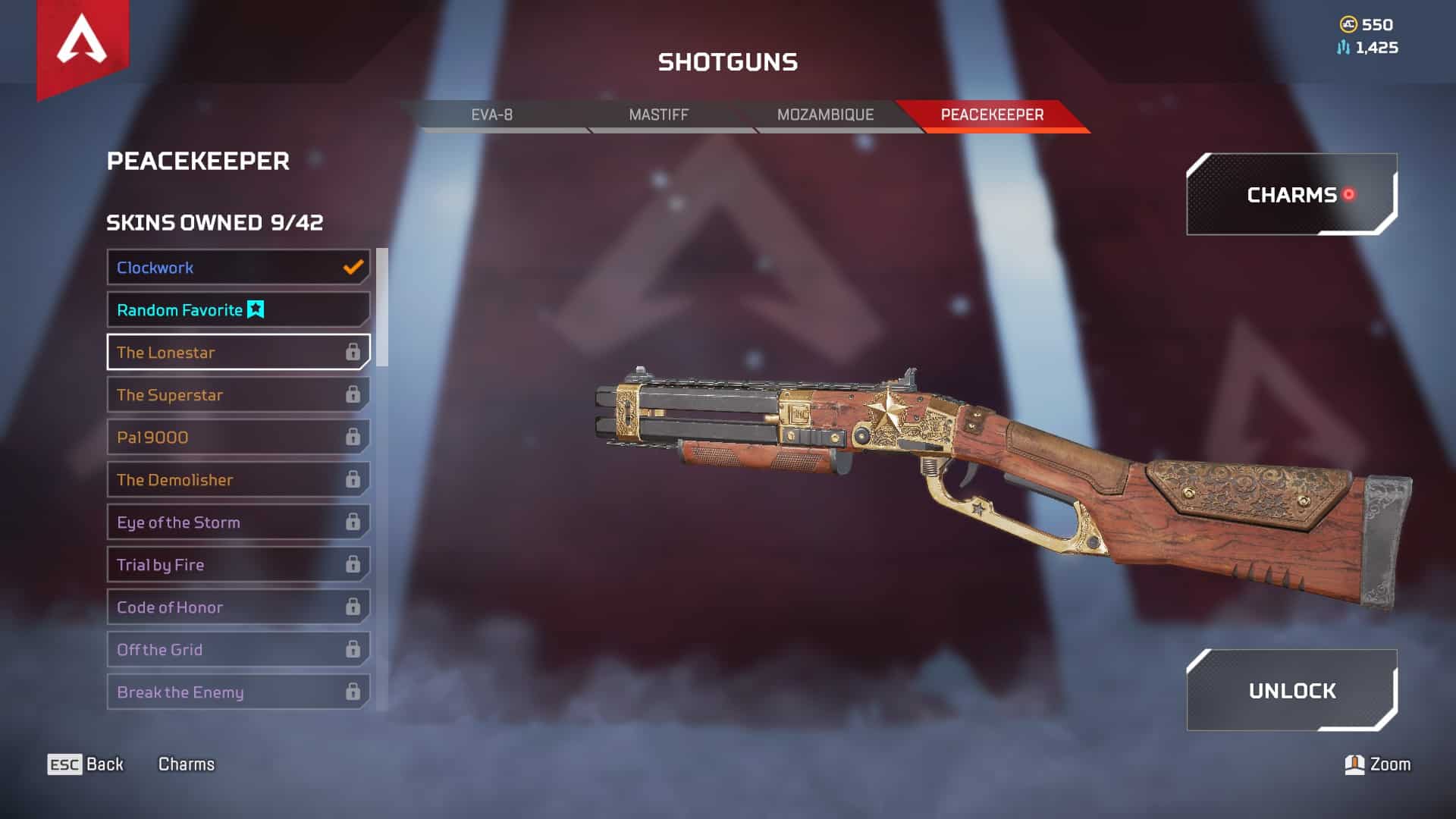 Lonestar Peacekeeper weapon skin in Apex Legends