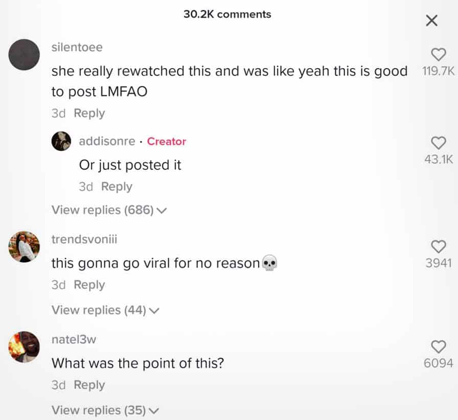 Addison Rae responds to backlash over awkward video