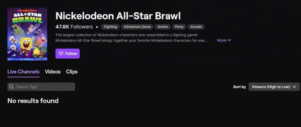 Nickelodeon All-Star Brawl twitch