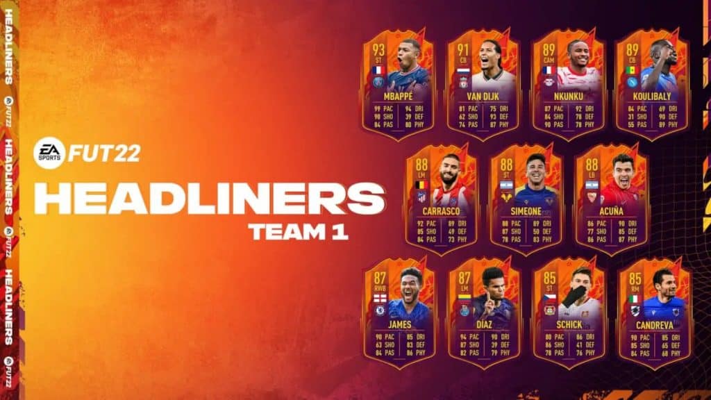 FIFA 22 Headliners Team 1