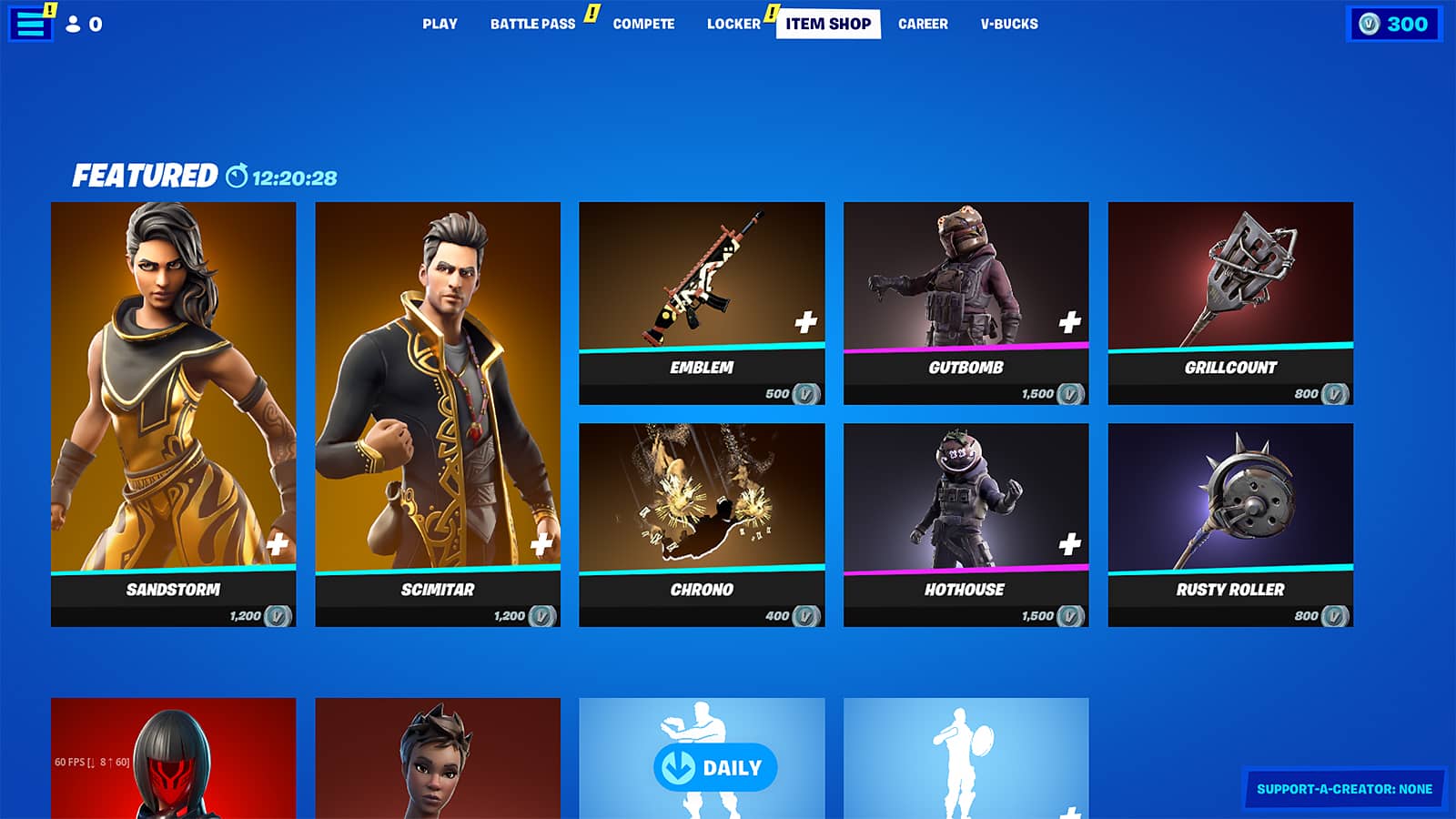 An image of the item shop in Fortnite
