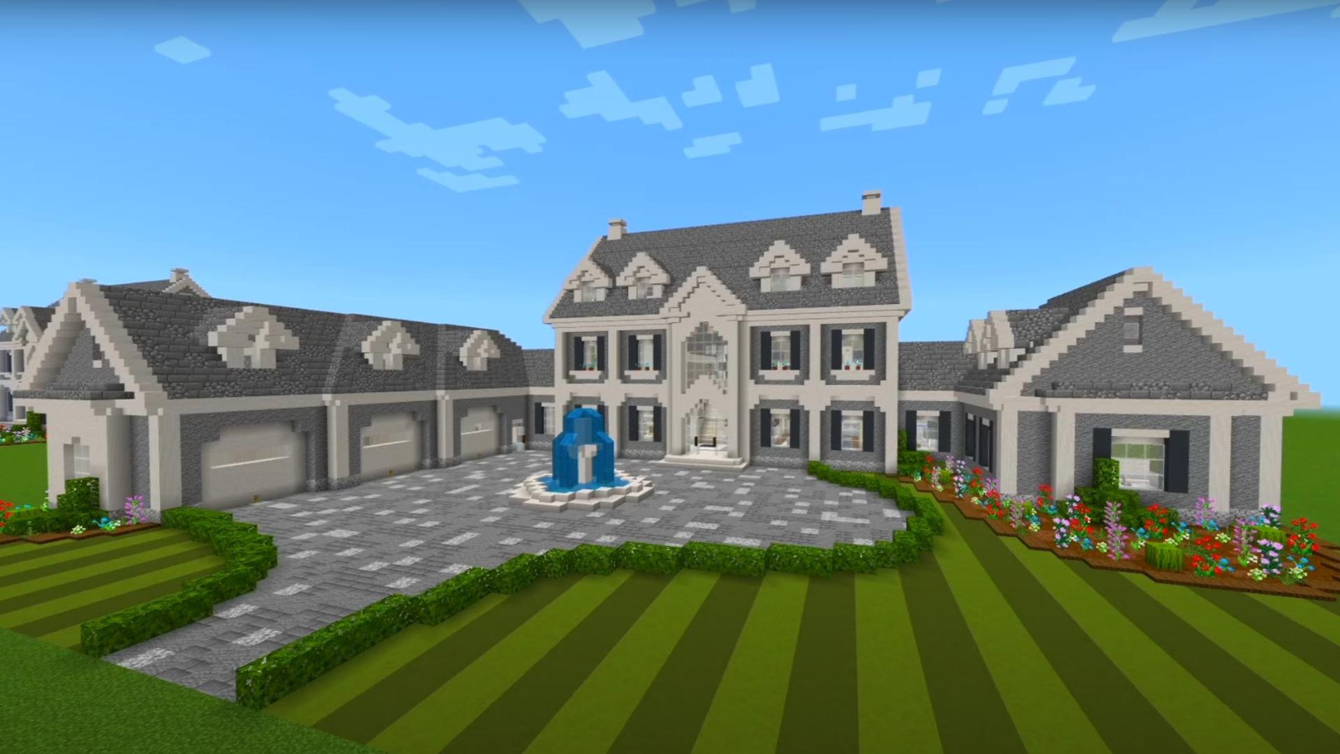 Construction moderne d'un manoir Minecraft