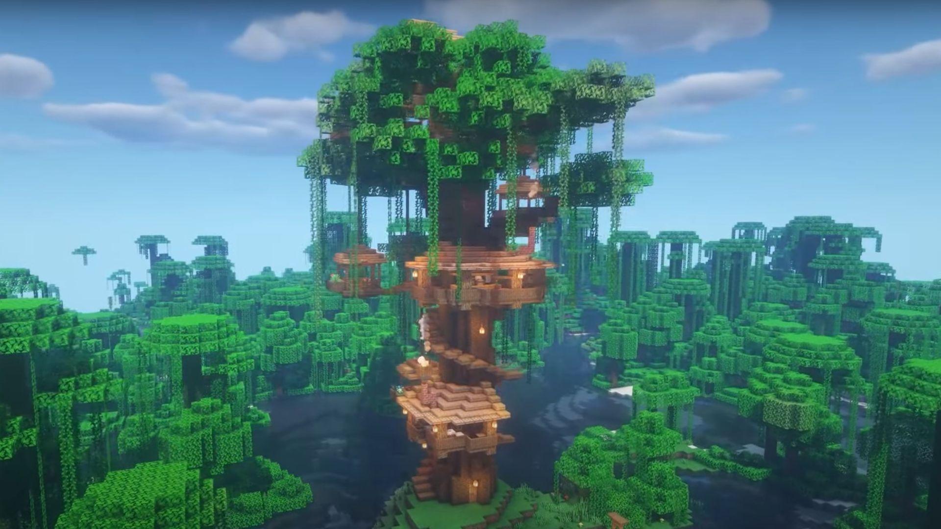 Minecraft maison facile cabane dans les arbres