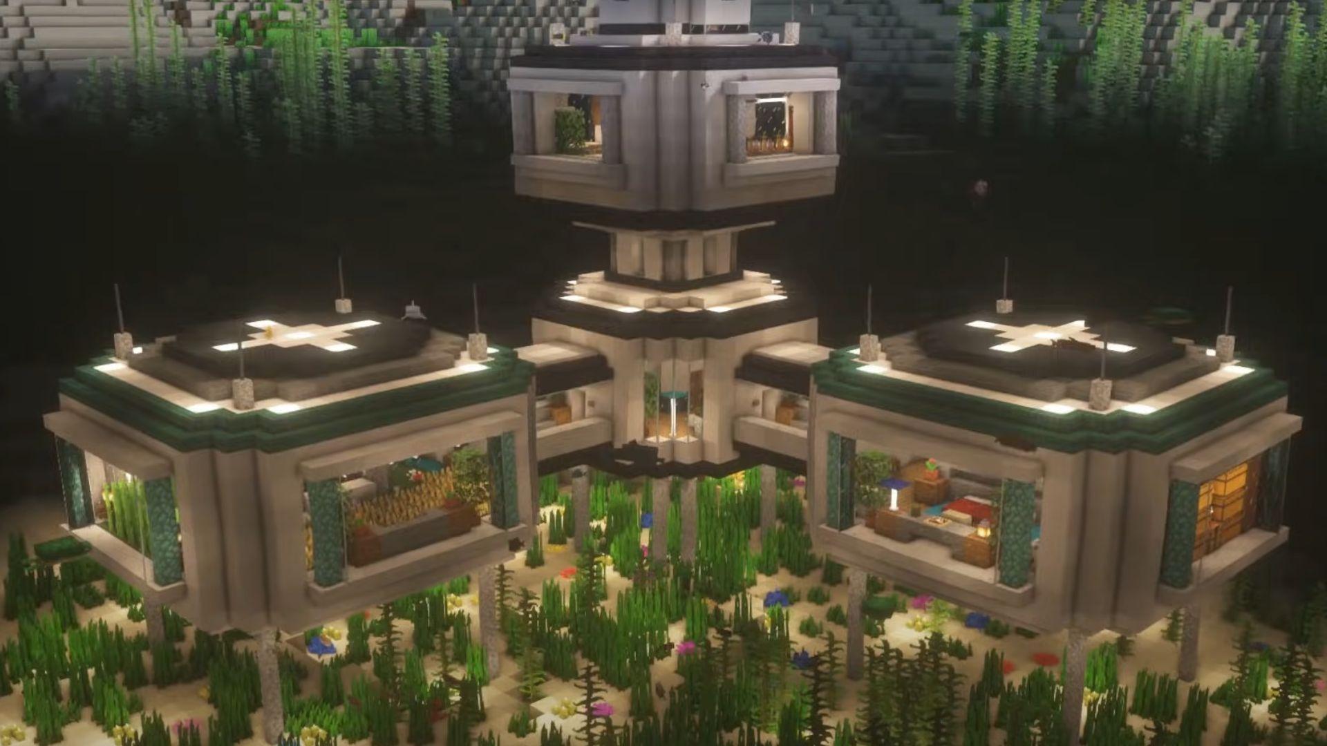 Minecraft underwater house idea