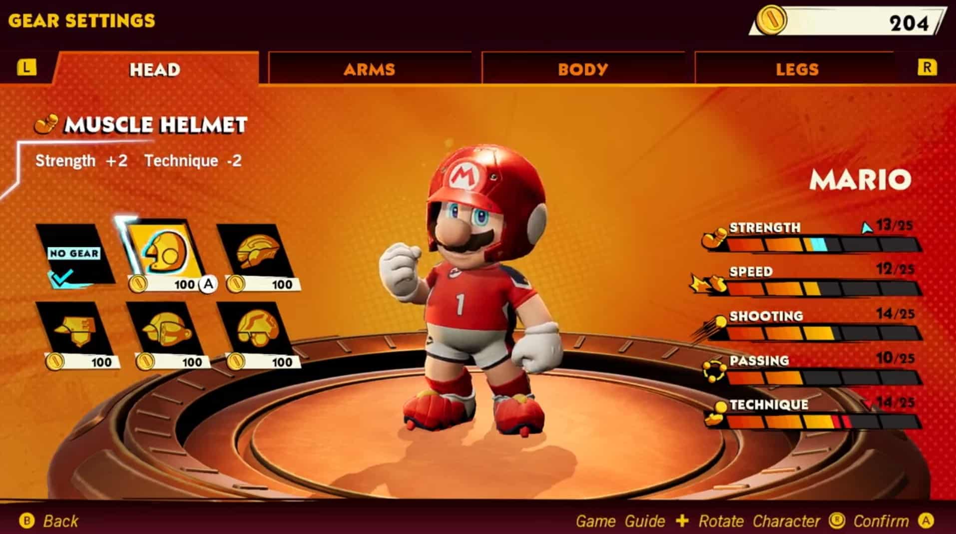 mario strikers gear