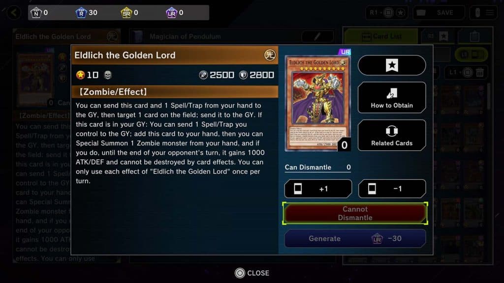 Eldlich the golden lord in Master Duel