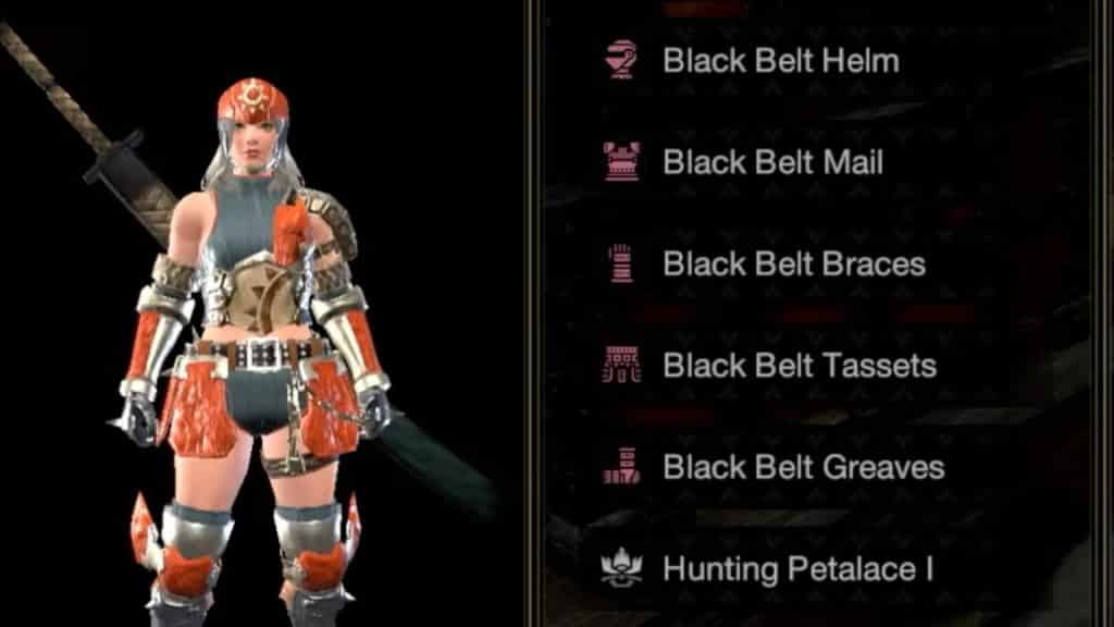 Monster Hunter Rise - Black Belt Armor & Defender Weapons 