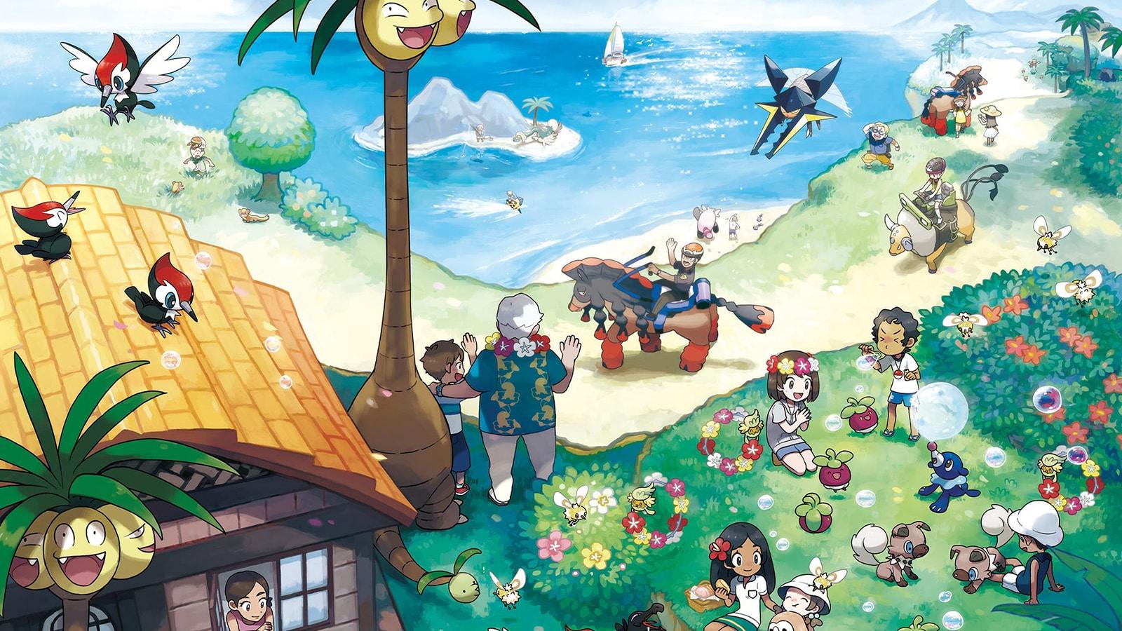 Pokemon Sun & Moon Alola artwork screenshot.
