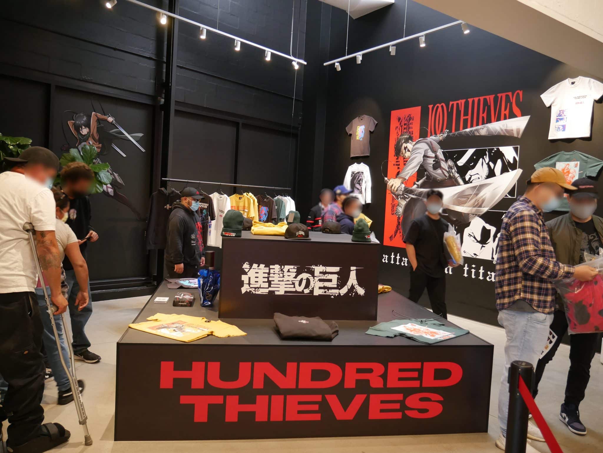 100 Thieves AoT merch pop up shop