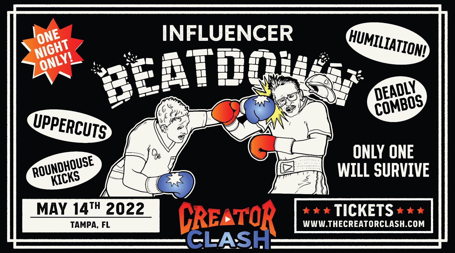 creator clash influencer beatdown poster