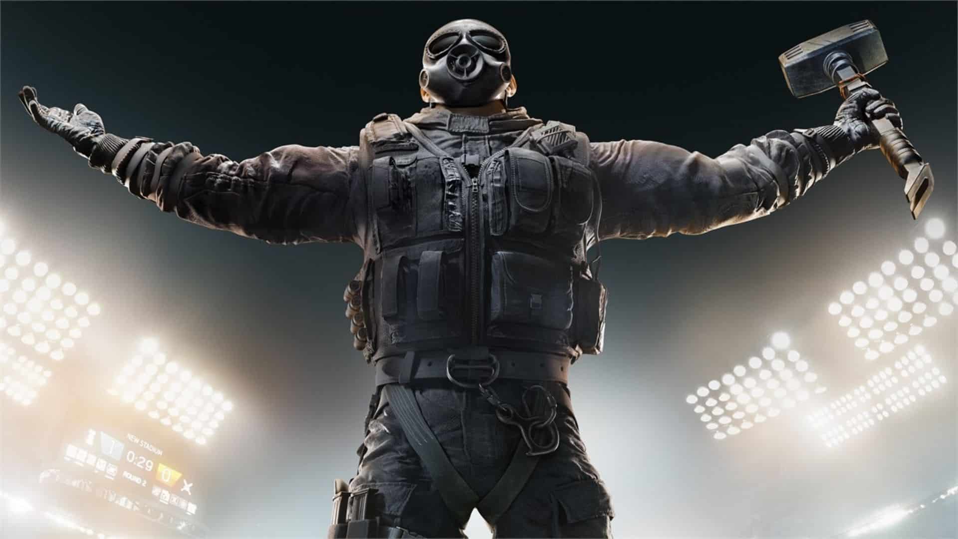 operator sledge posing in rainbow six siege