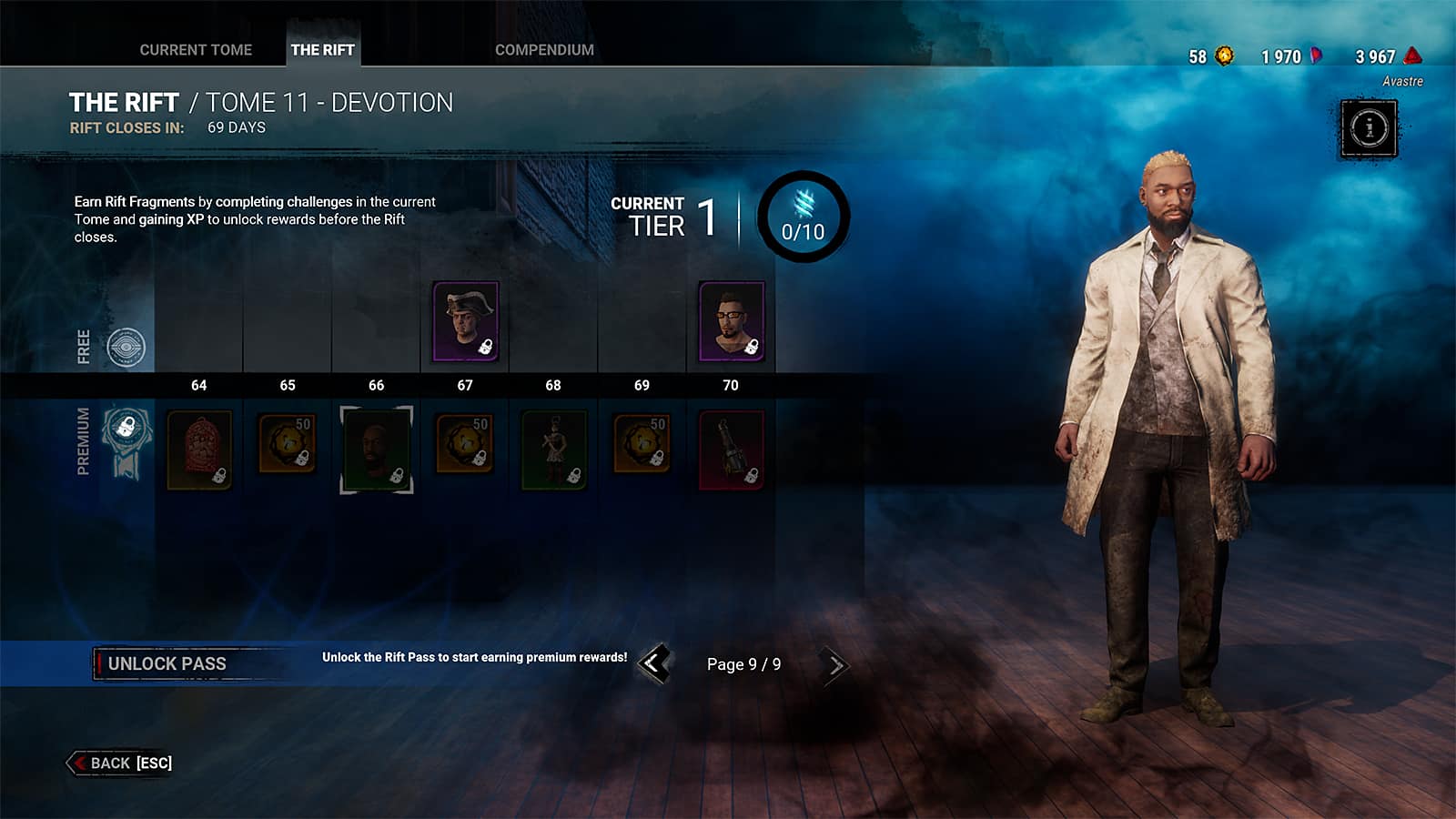 DBD Rift skins from the Devotion Tome