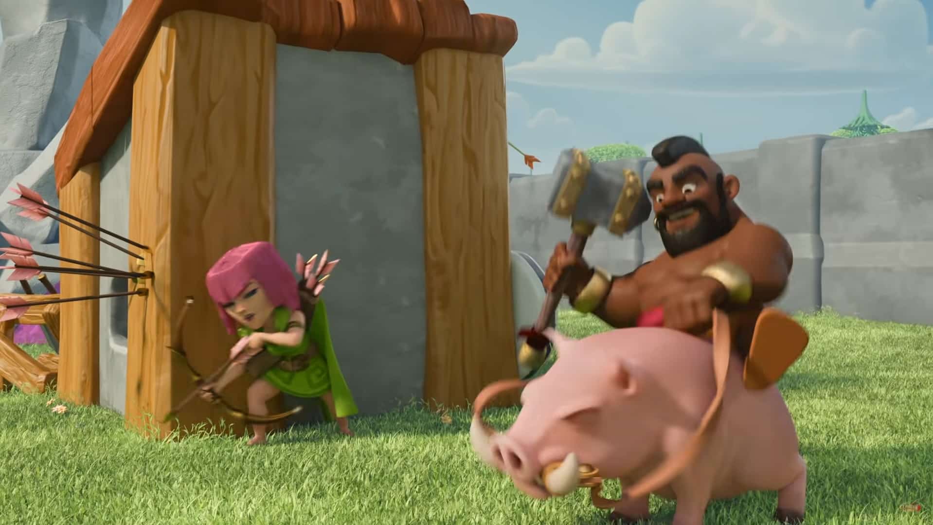 screenshot from the hog rider cinematic