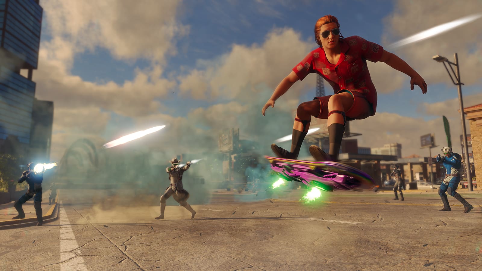 A hoverboard in Saints Row