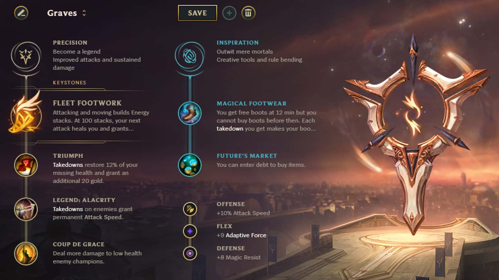 graves league of legends runes