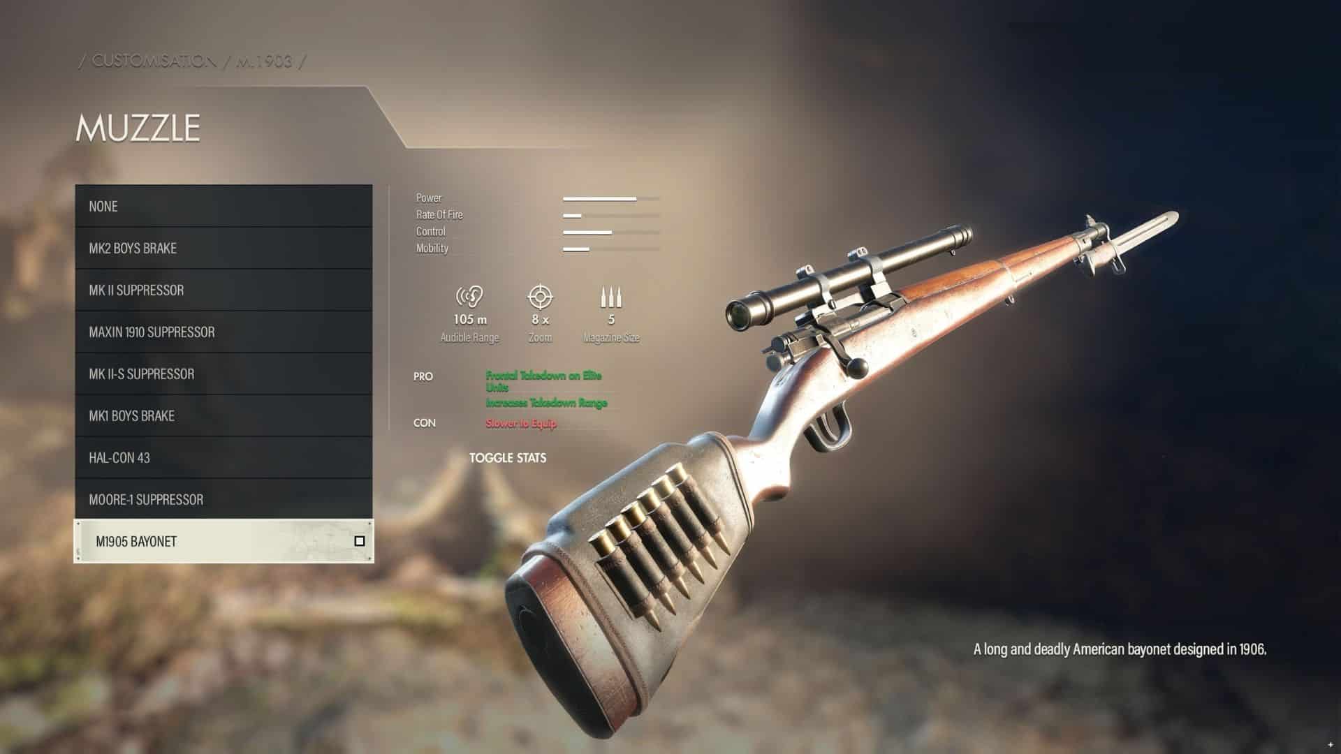 sniper elite 5 gun attachments