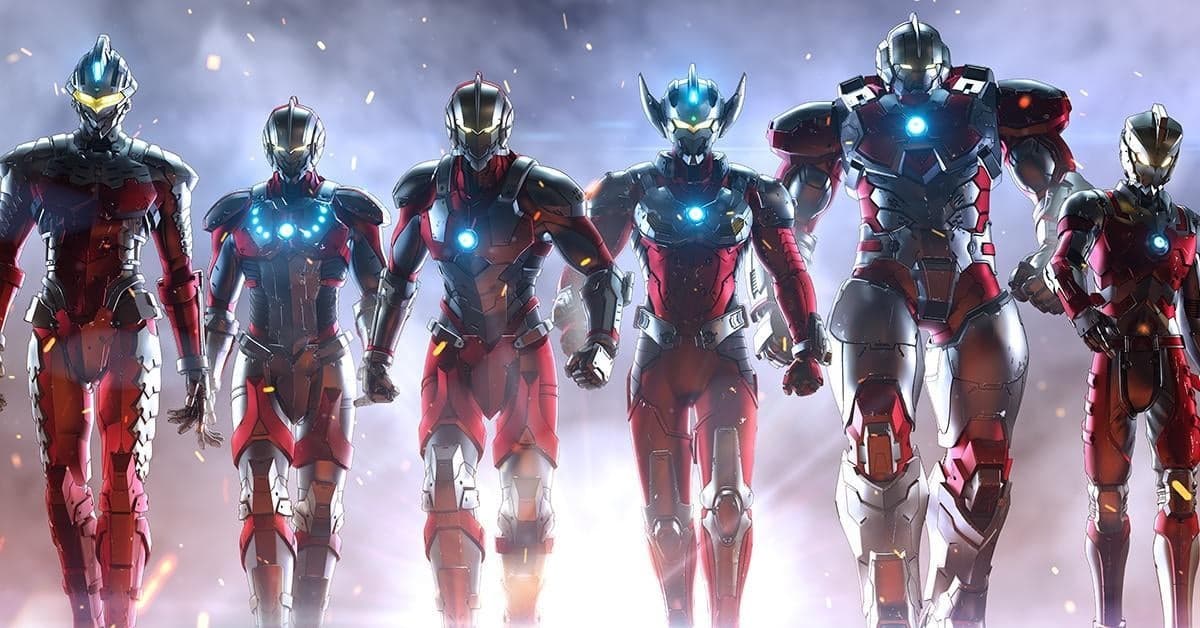 ultraman anime shot, all characters