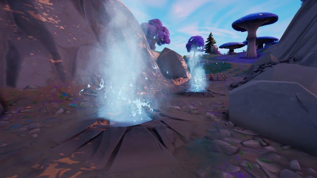 Geyser locations in Fortnite