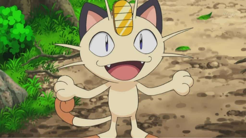 Meowth standing with arms out