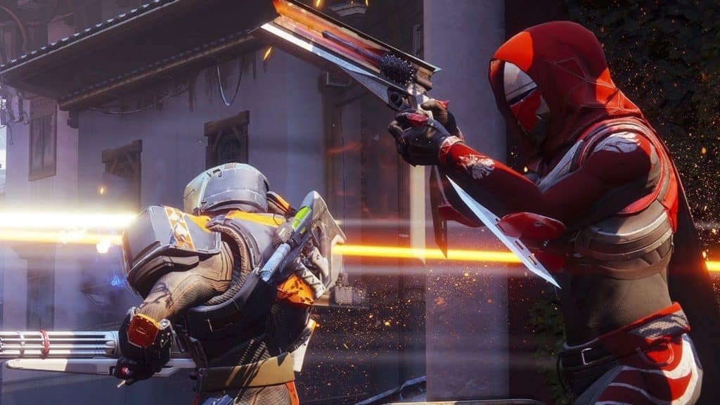 players fighting in destiny 2 crucible