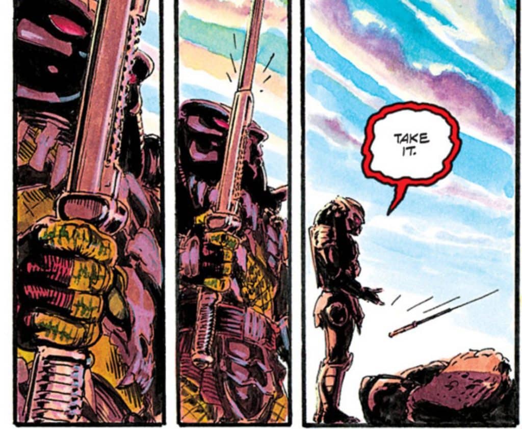 An image from the Predator 1718 comic