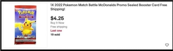 2022 McDonalds -Full Set of 15 Pokemon Cards Happy Meal Match Battle with  Holos
