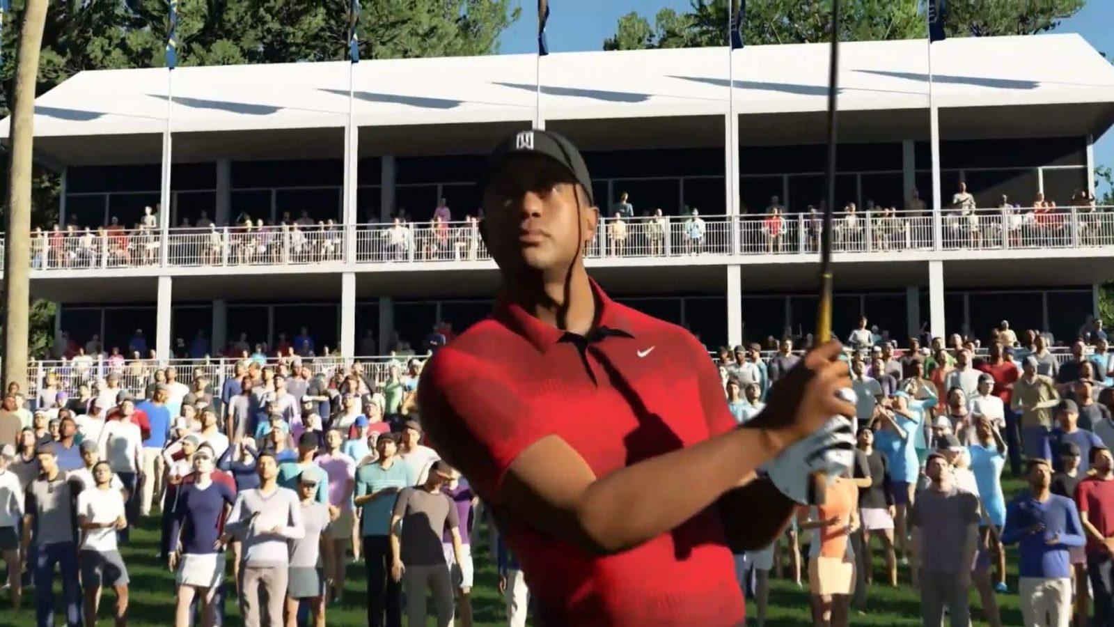 tiger woods pose in pga tour 2k23