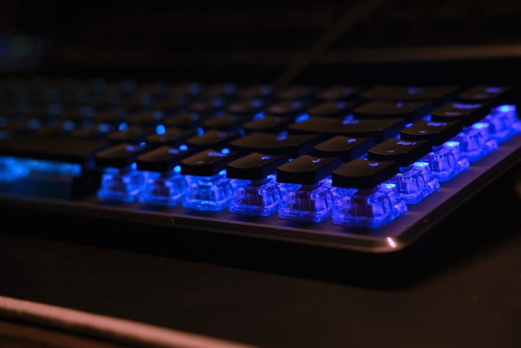 LEDs under the keys