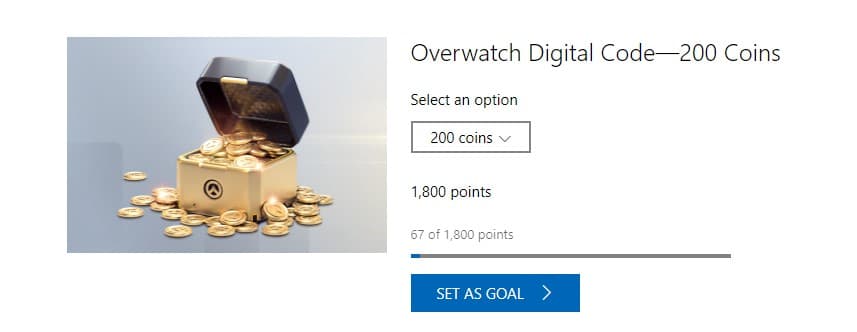 Microsoft Rewards Overwatch Coins redeem