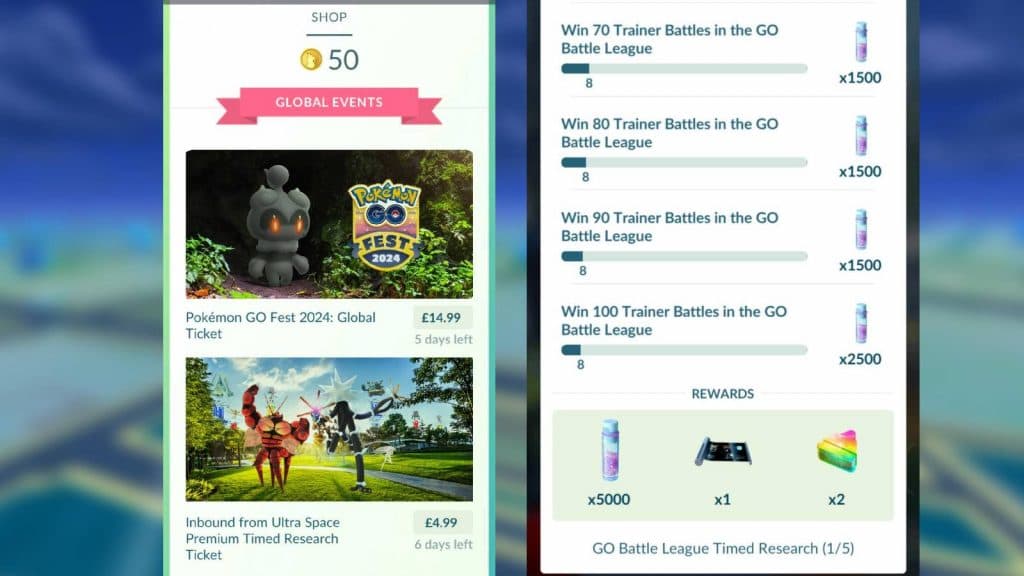 Pokemon Go Battle League Timed Research tasks & rewards Dexerto