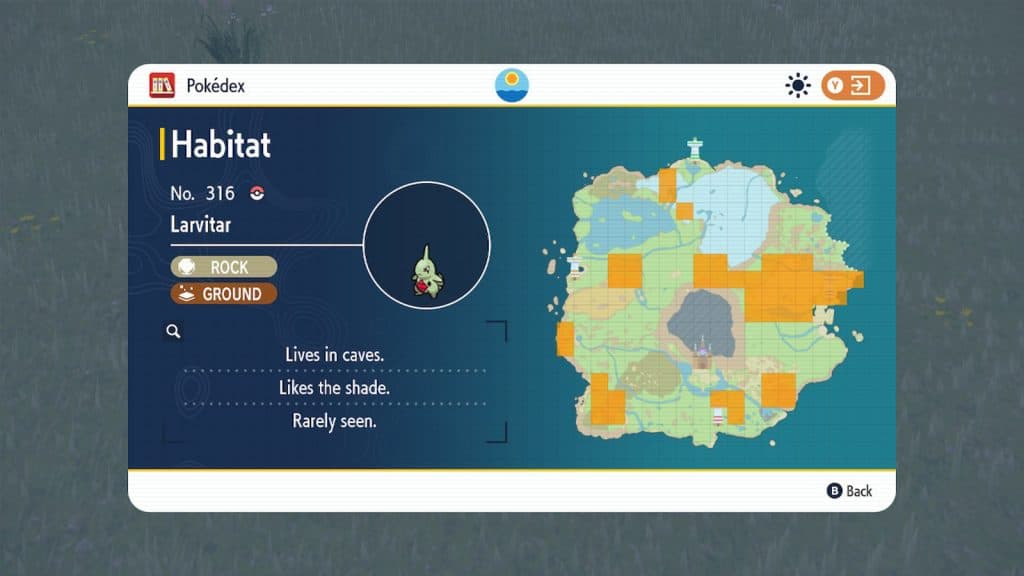 Larvitar locations in Pokemon Scarlet and Violet