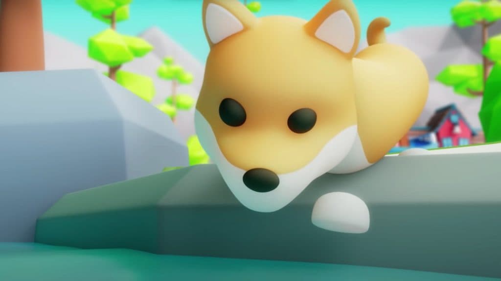 An image of a dog in Roblox Adopt Me!