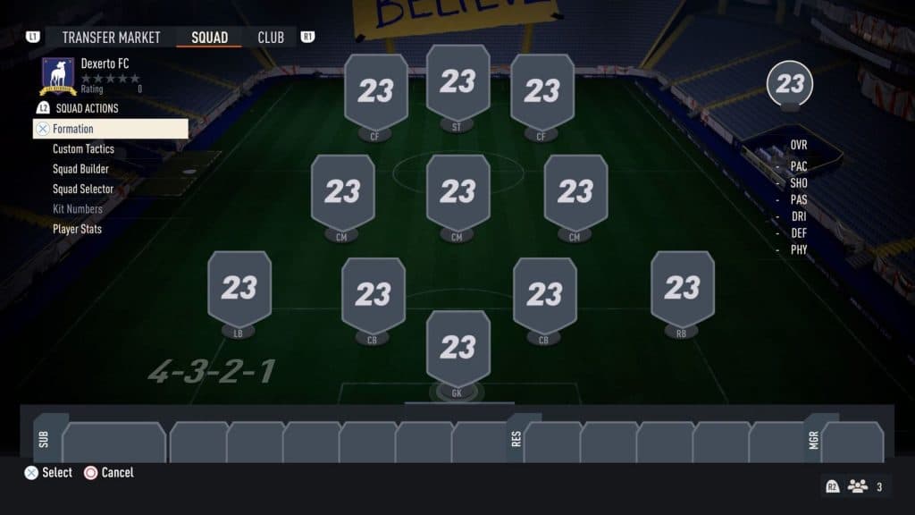 4-3-2-1 formation in FIFA 23