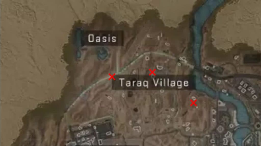 Taraq Village hidden cache location Warzone 2